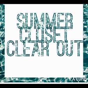 Summer closet sale!  Make me an offer!